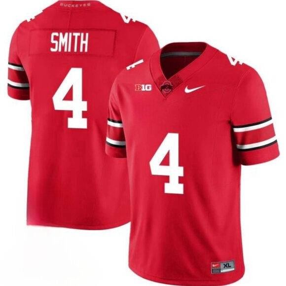 Mens Youths Kids Womens Jeremiah Smith Vapor Red Stitched Jersey
